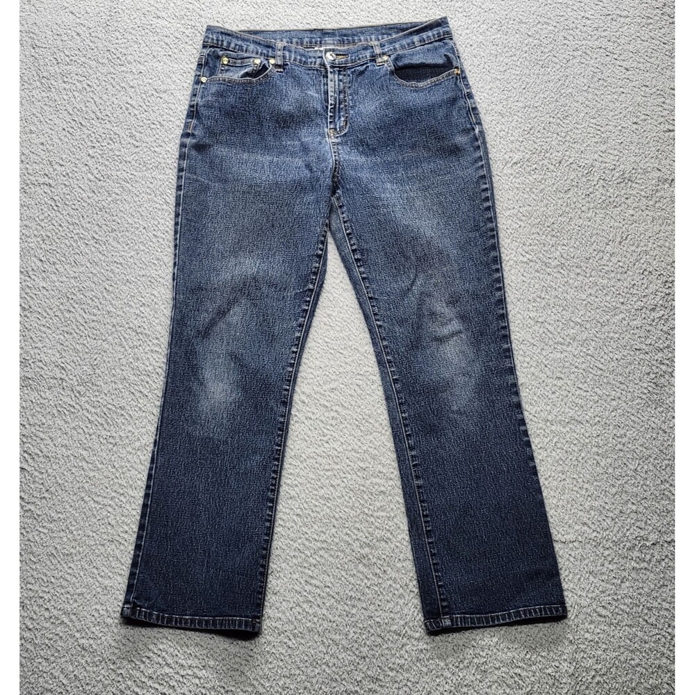 DG2 by Diane Gilman Jeans Womens 10P Blue Denim Classic Stretch Bootcut Petite